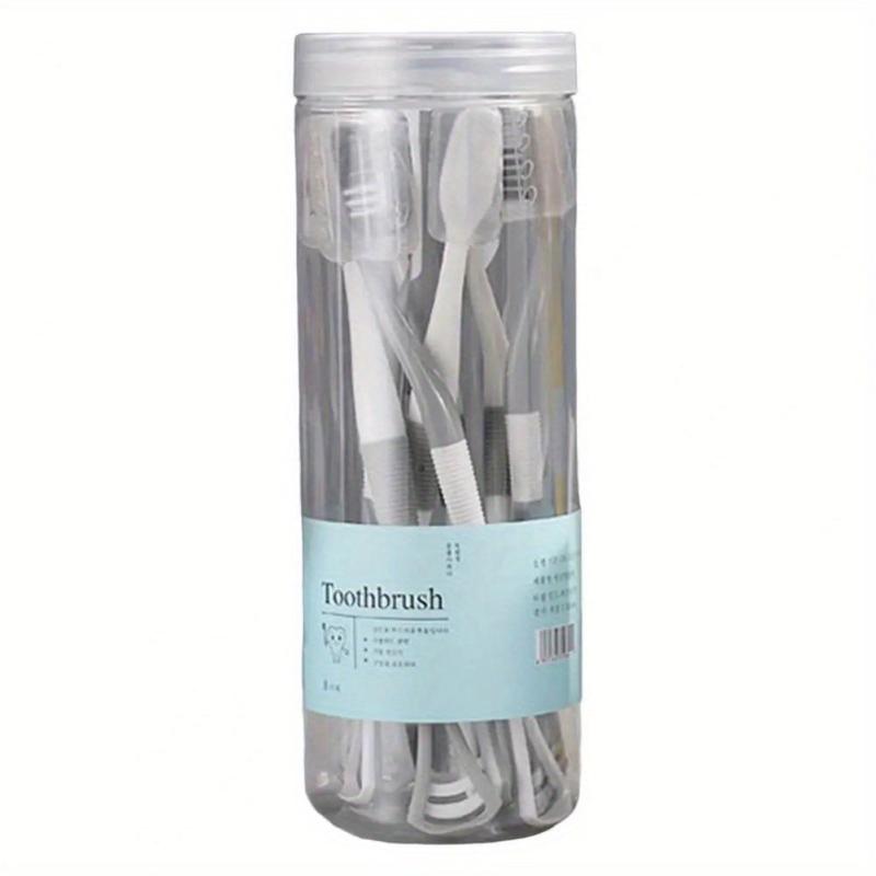 Manual Toothbrush with Silicone Tongue Scraper Bristles