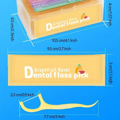 30pcs Thin Smooth Disposable Floss Fruit Flavor Stick Portable Box