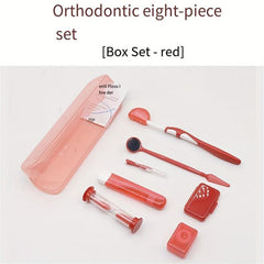 Dental Orthodontic Care Set - Wax, Toothbrush, Floss, Mirror