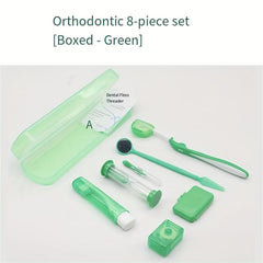 Dental Orthodontic Care Set - Wax, Toothbrush, Floss, Mirror