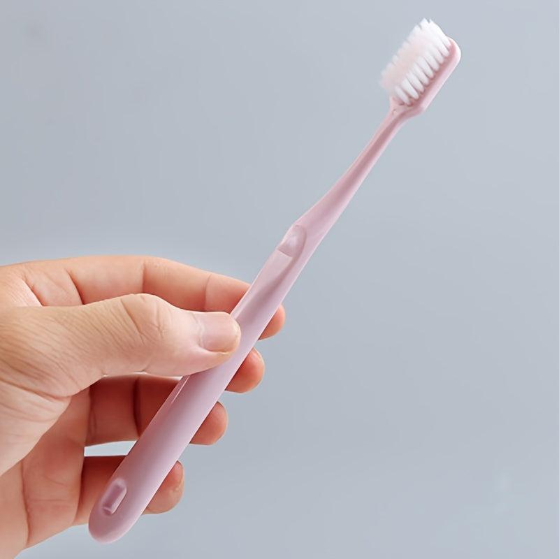 4pcs Japanese Style Bamboo Charcoal Toothbrushes for Travel & Home