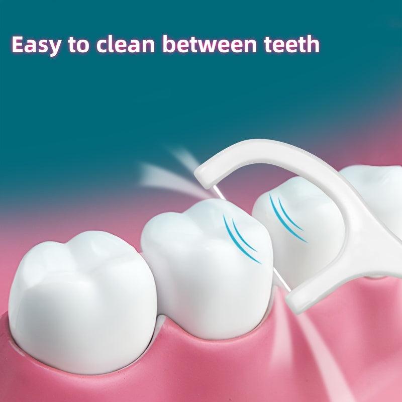 30pcs Floss Picks Set Dental Floss Portable Dispenser Holder Travel Toothpicks
