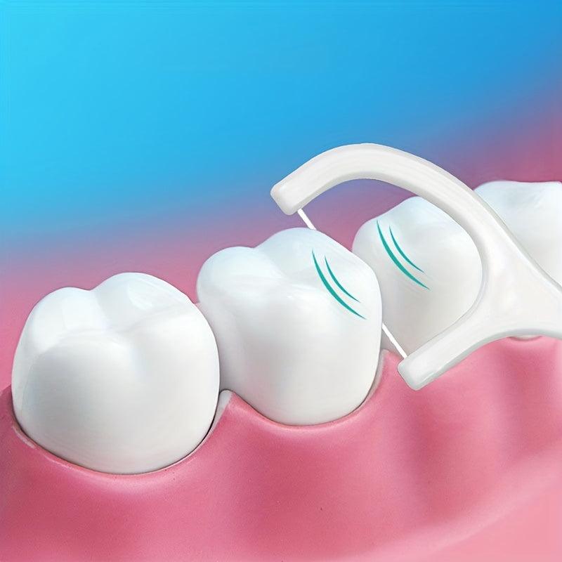 50pcs Disposable Ultrafine Dental Floss Rods