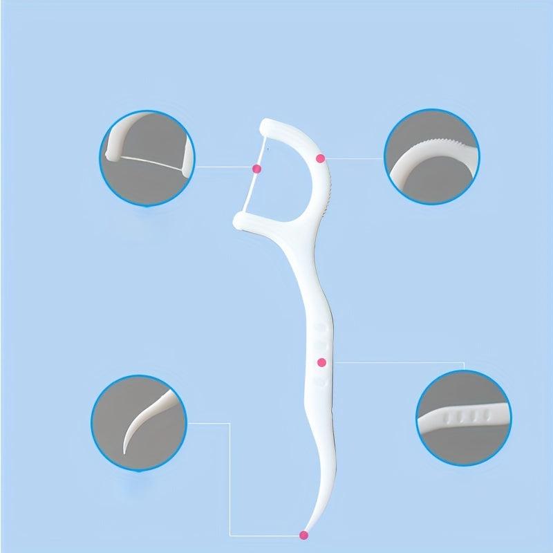 50pcs Disposable Ultrafine Dental Floss Rods