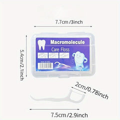 50 Disposable Dental Floss Picks Portable Toothpicks for Hotels and Restaurants