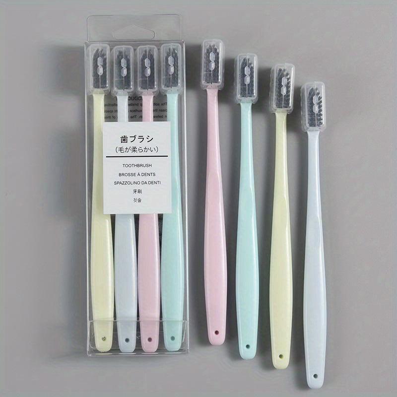 4pcs Macaron Adult Toothbrush Soft Hair