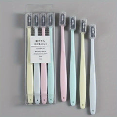 4pcs Macaron Adult Toothbrush Soft Hair