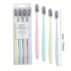 4pcs Macaron Adult Toothbrush Soft Hair