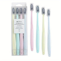 4pcs Macaron Adult Toothbrush Soft Hair