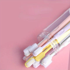 10pcs Candy Bucket Toothbrush Set Soft Bristled Macaron Couple Toothbrush