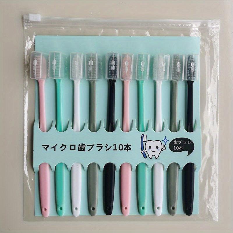 10pcs Adult Fine Bristle Toothbrush for Oral Cleaning