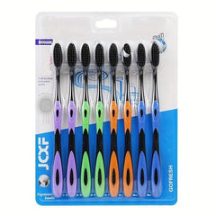 5pcs Portable Toothbrushes Wide Brush Head Fine Silk Mouth Clean