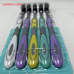 5pcs Portable Toothbrushes Wide Brush Head Fine Silk Mouth Clean