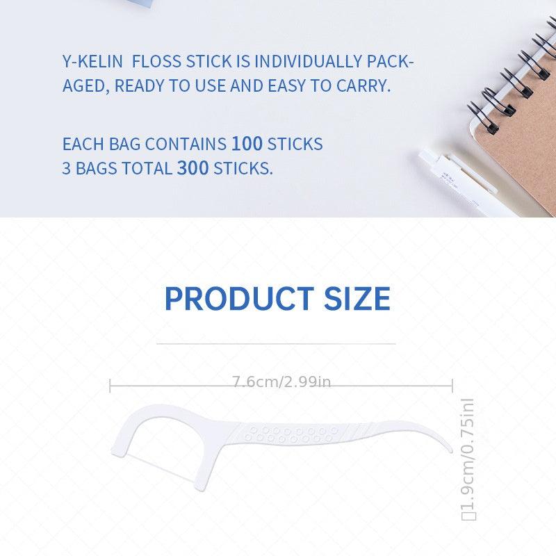 100pcs Dental Floss Sticks: Portable Pack for Teeth Care