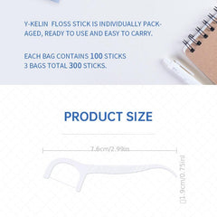 100pcs Dental Floss Sticks: Portable Pack for Teeth Care