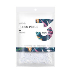 100pcs Dental Floss Sticks: Portable Pack for Teeth Care