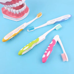 2pcs Folding Toothbrush Portable Manual Disposable Travel Toothbrush Set