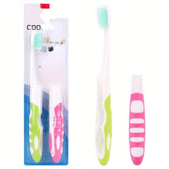 2pcs Folding Toothbrush Portable Manual Disposable Travel Toothbrush Set