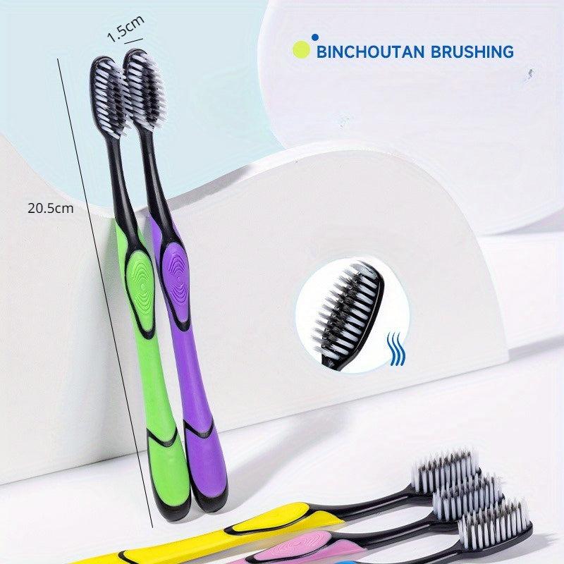 8pcs Soft Bristles Adult Toothbrushes Individually Wrapped
