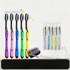 8pcs Soft Bristles Adult Toothbrushes Individually Wrapped