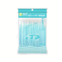 100 Bags Fish Bone Toothpicks Double-headed Disposable Teeth Cleaning Brush