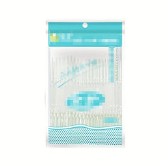 100 Bags Fish Bone Toothpicks Double-headed Disposable Teeth Cleaning Brush