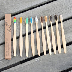 4pcs Bamboo Toothbrushes BPA Soft Bristles Eco Friendly