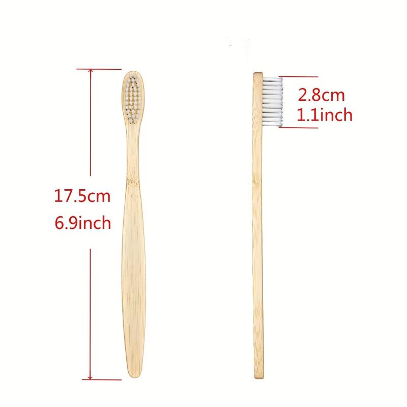 4pcs Bamboo Toothbrushes BPA Soft Bristles Eco Friendly