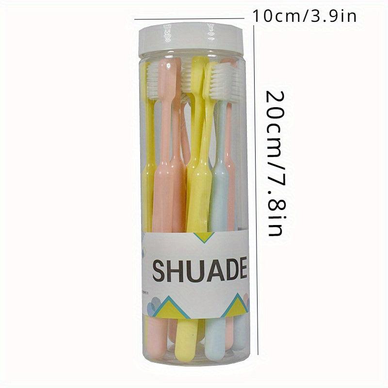 12pcs Bucket Storage Box Soft Bristle Toothbrush