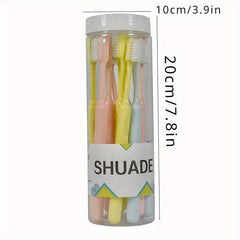 12pcs Bucket Storage Box Soft Bristle Toothbrush