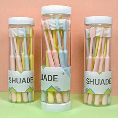 12pcs Bucket Storage Box Soft Bristle Toothbrush