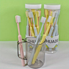 12pcs Bucket Storage Box Soft Bristle Toothbrush