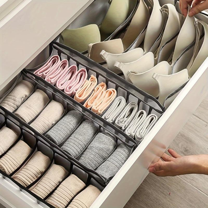 Fabric Underwear Storage Boxes Organizer Dividers for Wardrobe