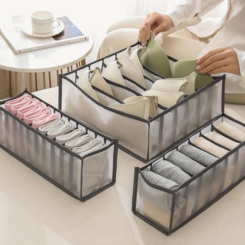 Fabric Underwear Storage Boxes Organizer Dividers for Wardrobe