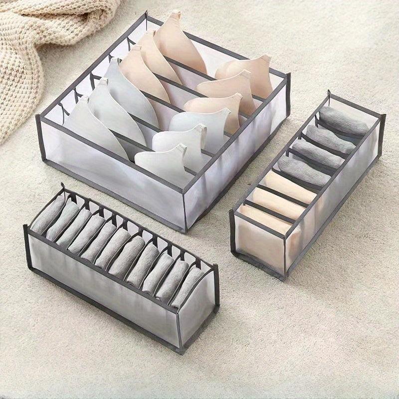Fabric Underwear Storage Boxes Organizer Dividers for Wardrobe