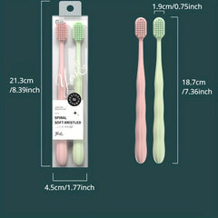 Soft Bristle Toothbrush for Teeth Cleaning Adult 2 Packs