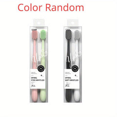 Soft Bristle Toothbrush for Teeth Cleaning Adult 2 Packs