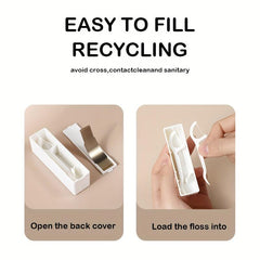 Portable Automatic Flossing Case with 9 Dental Floss