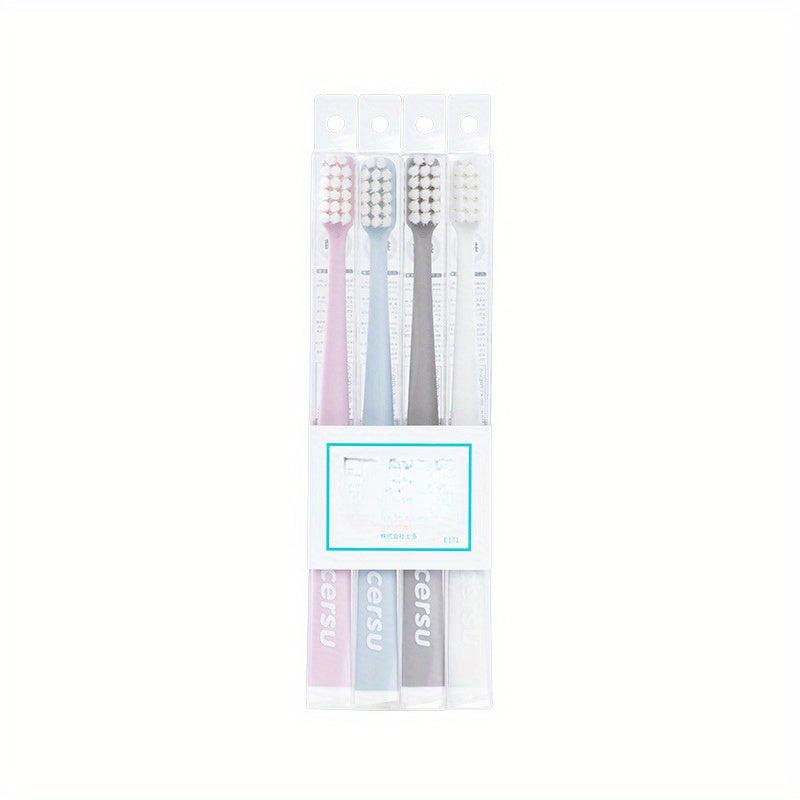 4pcs Antibacterial Toothbrushes for Adults Soft Bristles Household Use