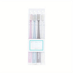 4pcs Antibacterial Toothbrushes for Adults Soft Bristles Household Use