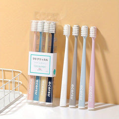 4pcs Antibacterial Toothbrushes for Adults Soft Bristles Household Use