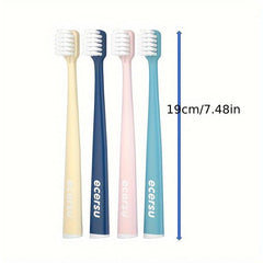4pcs Antibacterial Toothbrushes for Adults Soft Bristles Household Use