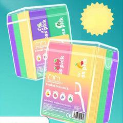 50pcs Colorful Fruit Dental Floss & Toothpicks Pack