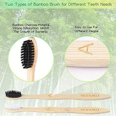 10pcs Biodegradable Bamboo Toothbrushes BPA Soft Bristles Natural Eco Friendly