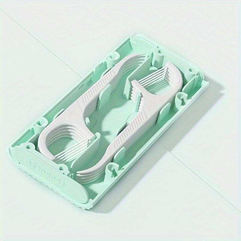 Portable Toothpick Flossing Stick Box with 10 Disposable Dental Floss Picks