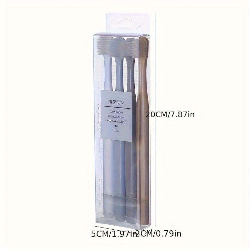 4pcs Soft Hair Couple Toothbrush Family Pack