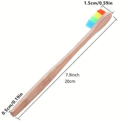 4pcs Bamboo Charcoal Toothbrushes Wide Brush Head & Fine Bristles