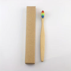 4pcs Bamboo Charcoal Toothbrushes Wide Brush Head & Fine Bristles