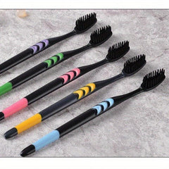10pcs Bamboo Charcoal Soft Bristle Toothbrushes
