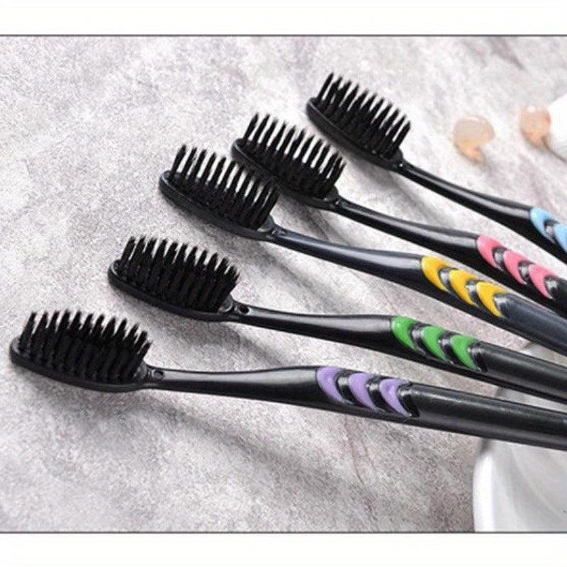 10pcs Bamboo Charcoal Soft Bristle Toothbrushes